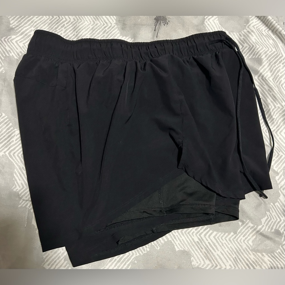 🔥Like new Avia Black sport shorts with spandex liner &pockets-size L 12-14 - Picture 6 of 16